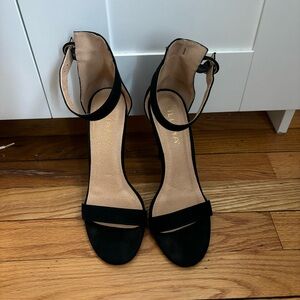 Elegant Black Ankle Strap Heels